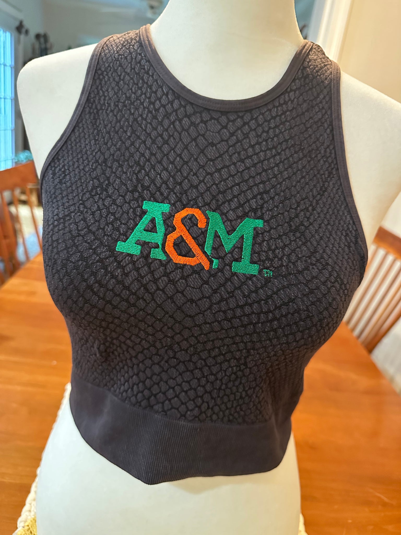 FAMU CG - High Neck A&M Snake Skin Crop Tank