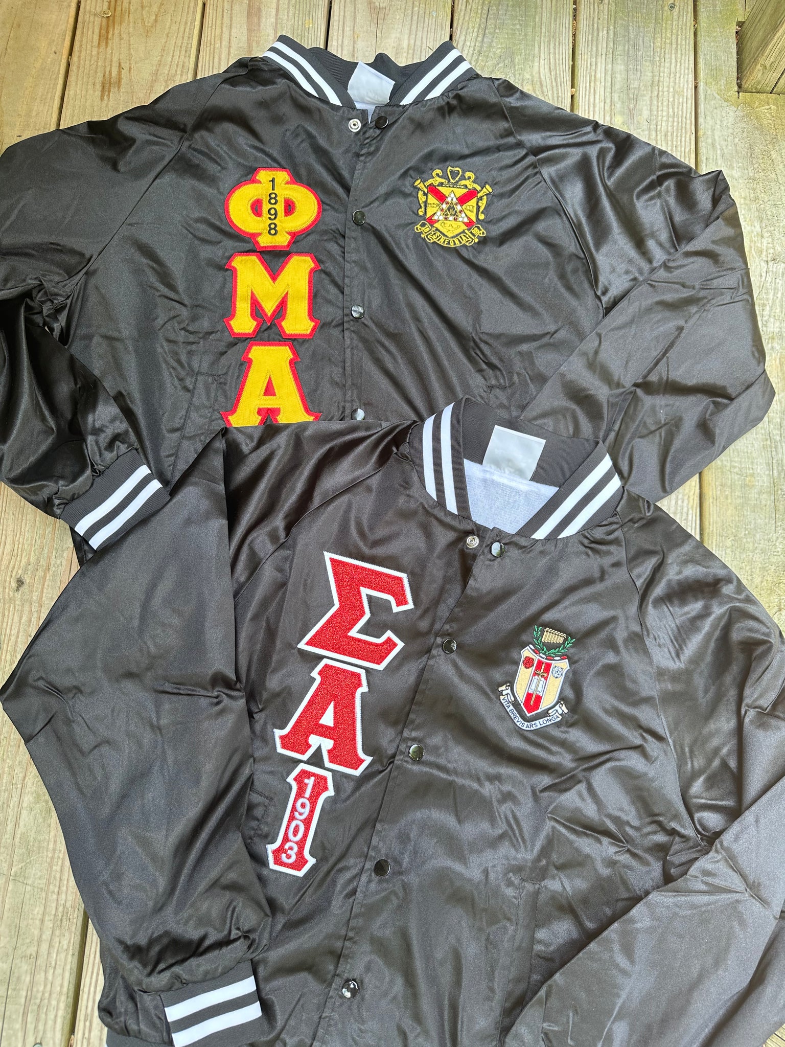 SAI & FMA Satin Bomber Jacket