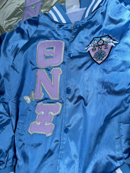 Theta Nu Xi - Satin Baseball Jacket