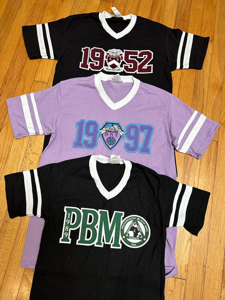 On Campus & Greek Org. Retro V-Neck Jersey Tee