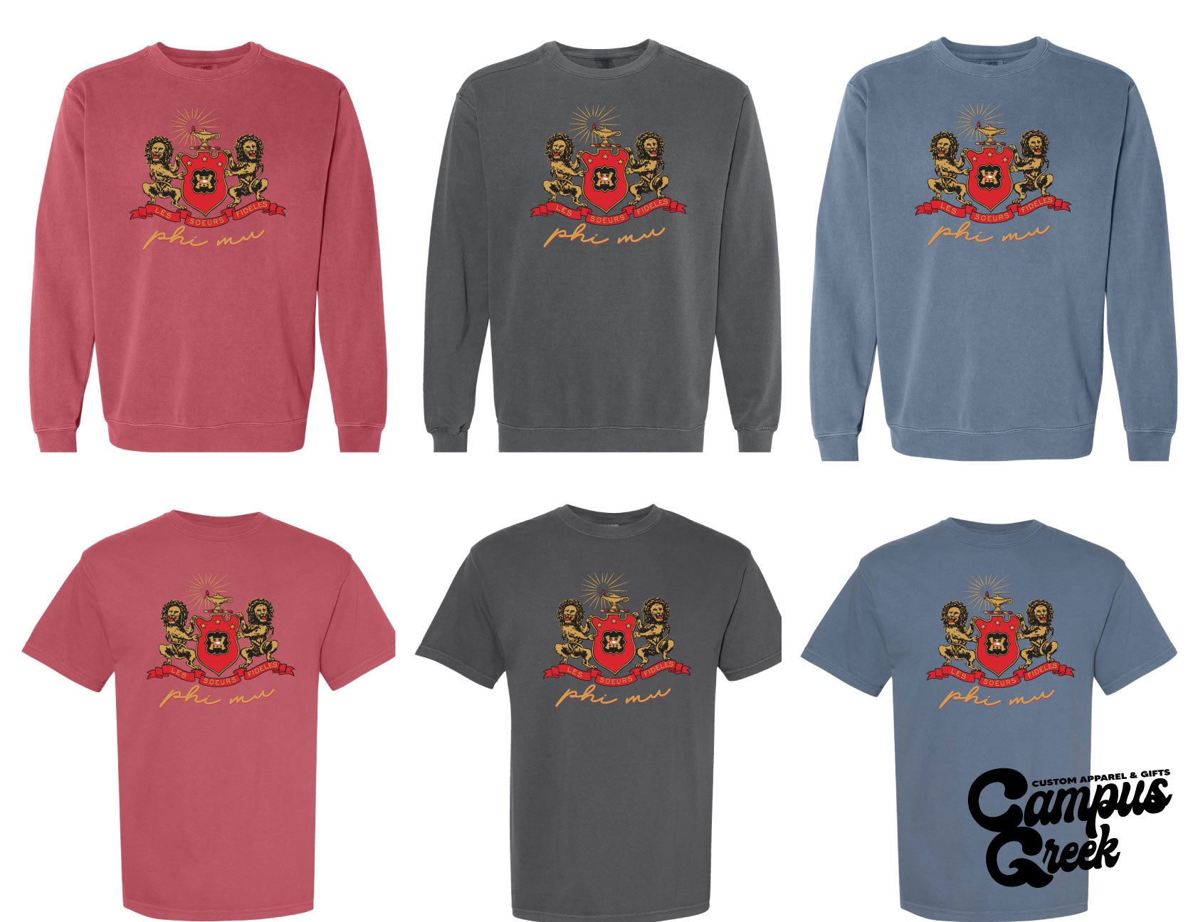 Phi Mu - W&M Crest Apparel
