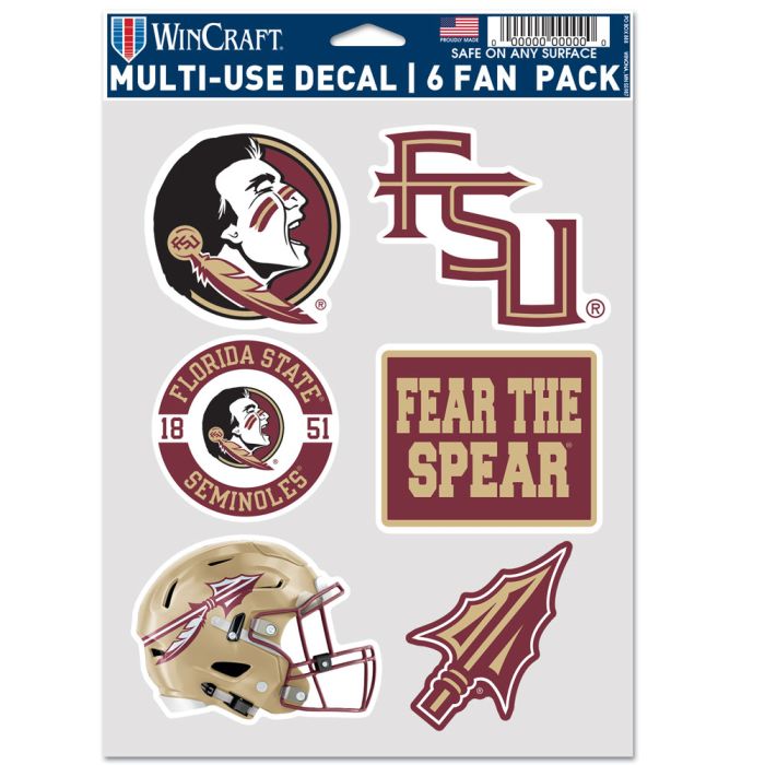 FSU - Sticker Pack (6 Sticker set) – Campus Greek & Embroidery Shop