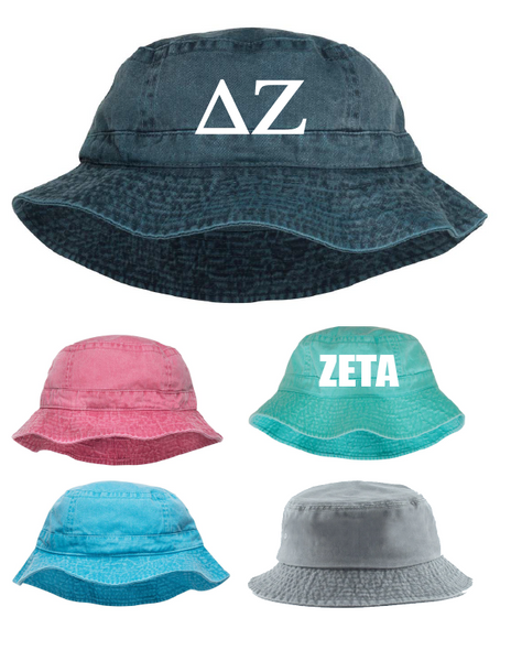 Sorority Embroidered Bucket Hat