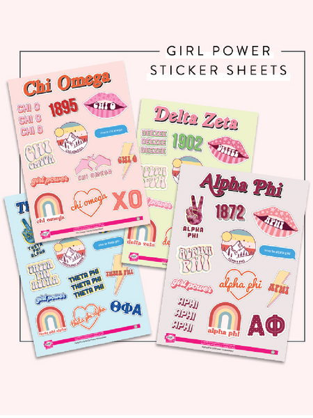 Sorority Girl Power Sticker Set