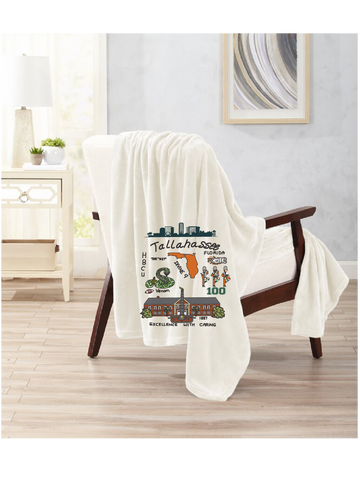 Tallahassee Print (A&M) - Plush Blanket