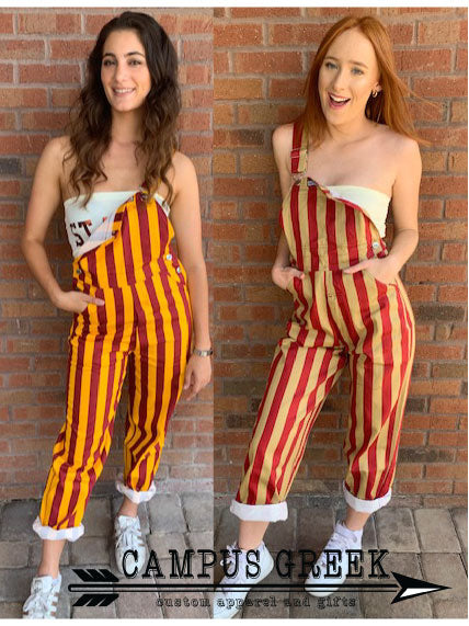 Game Day- Bibs Overalls (Garnet & Gold)