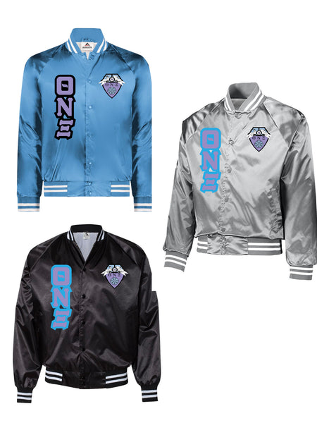 Theta Nu Xi - Satin Baseball Jacket