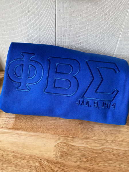 Phi Beta Sigma - Tone Embroidered J9 Sweatshirt