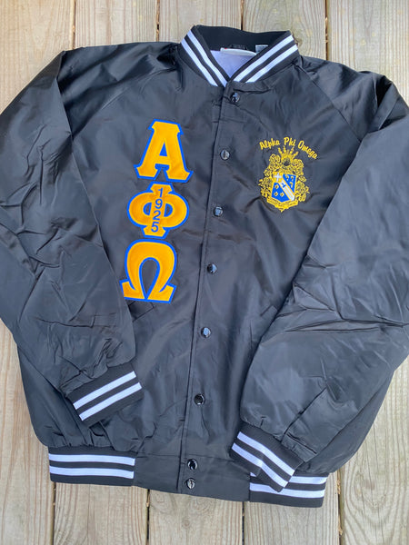 Alpha Phi Omega - Satin Bomber Jacket