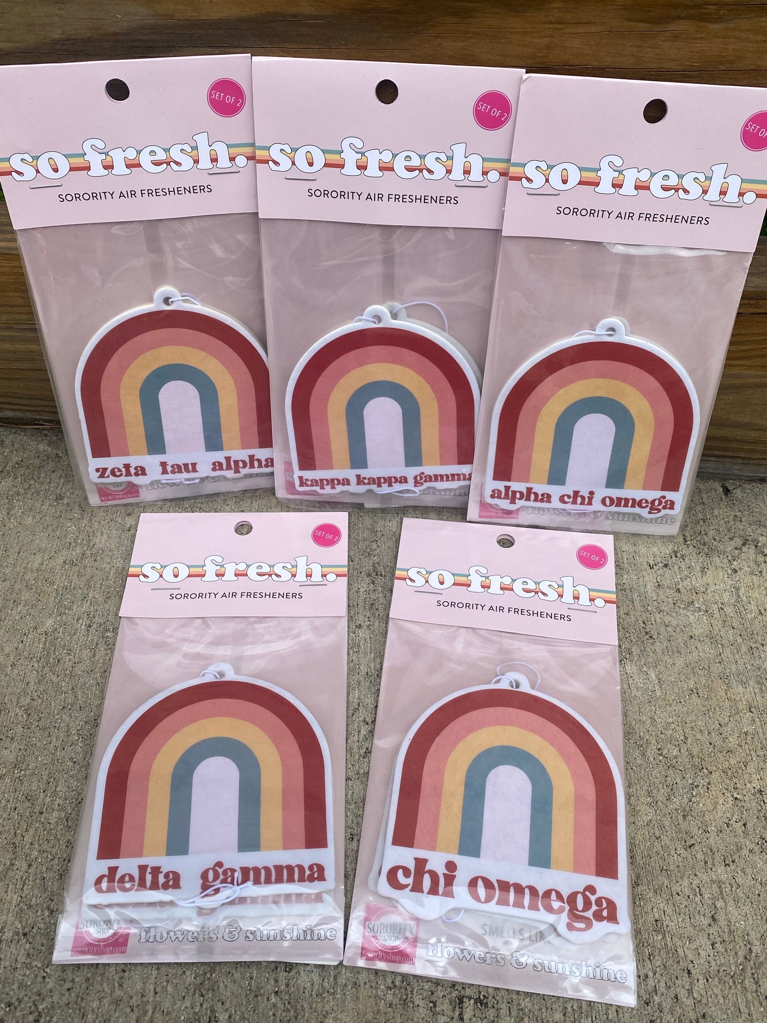 Sorority rainbow air freshener