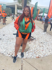 FAMU - Sequins satin baseball jacket