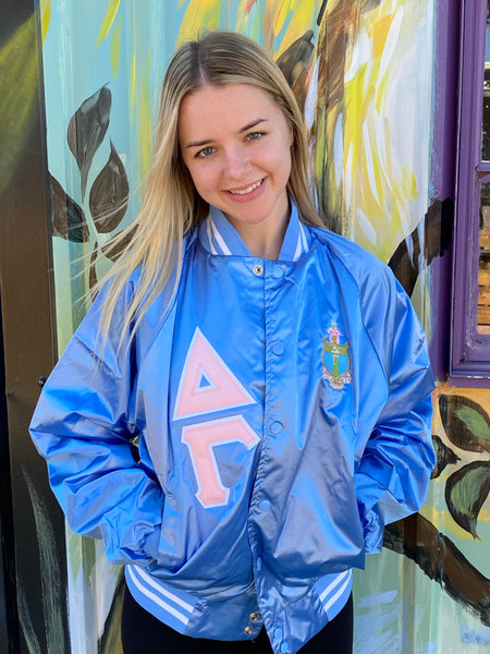 Sorority Satin Bomber Jacket