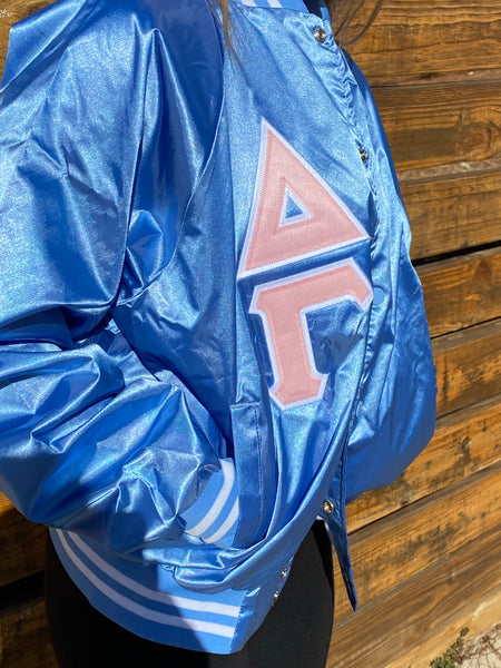 Sorority Satin Bomber Jacket