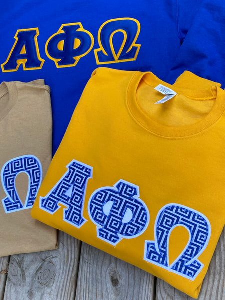 Alpha Phi Omega  - Stitched Letter Apparel