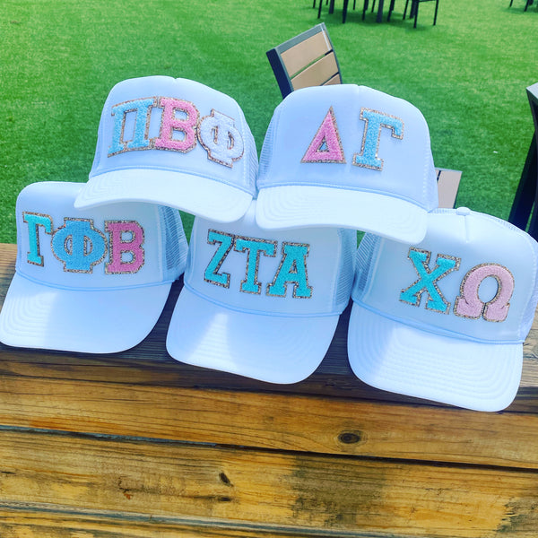 Sorority Chenille Trucker Caps