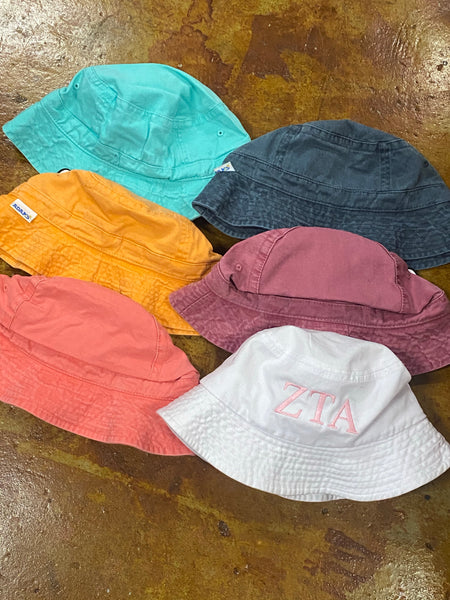 Sorority Embroidered Bucket Hat