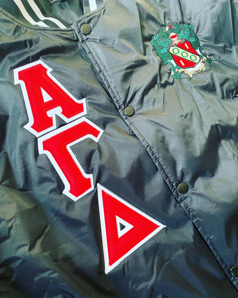 Sorority Satin Bomber Jacket