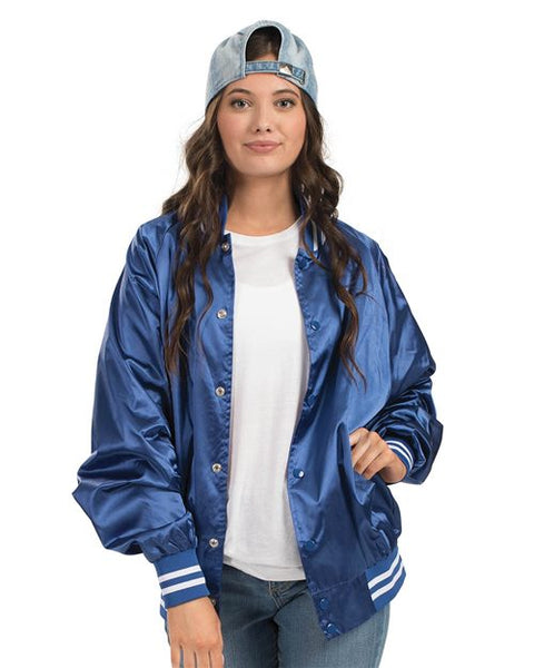 Sorority Satin Bomber Jacket