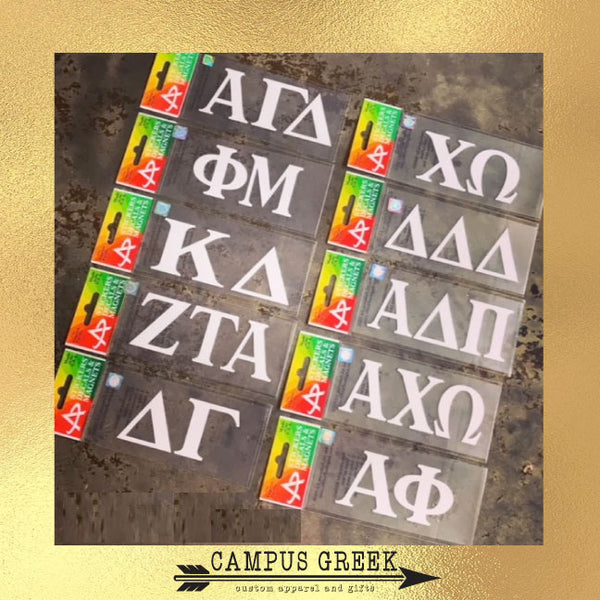 Sorority White Car Decal